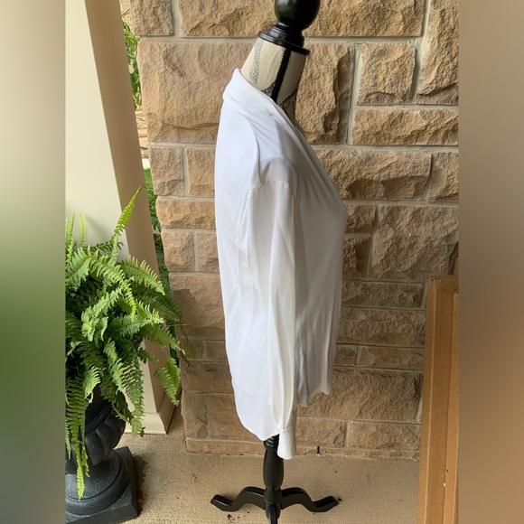 EQUIPMENT FEMME White V-Neck Long Sleeve Rayon Simple Shirt Women’s Size Small - Picture 8 of 15